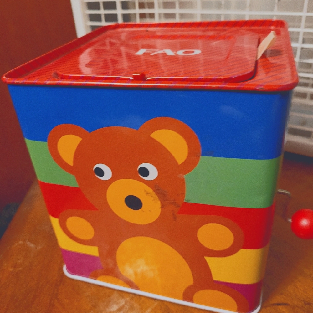 Authentic FAO Schwartz Bear in the Box.